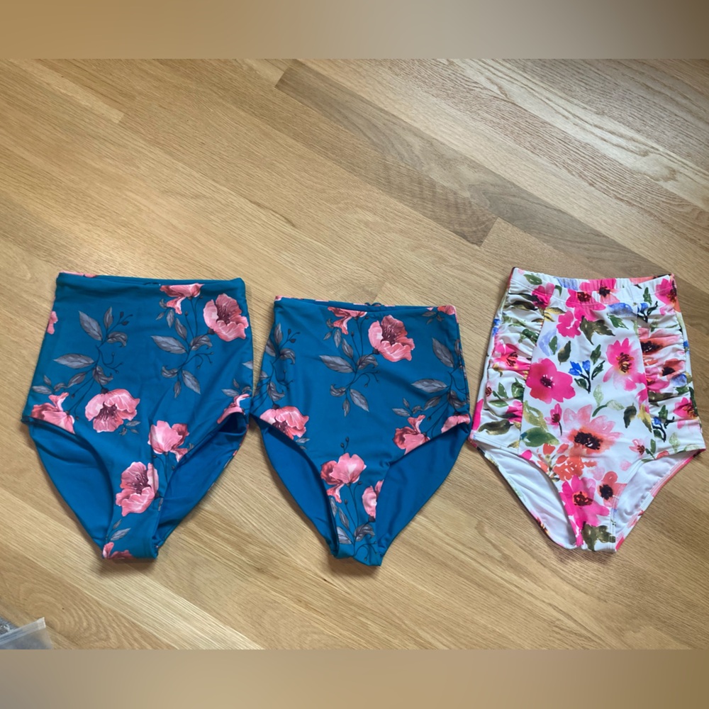 🌼 👙 NWT bundle of 3 high waist Coral Reef Swim bottoms